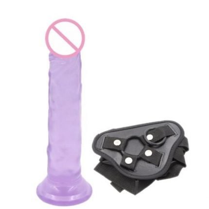 Ultimate Satisfaction Purple Strap On Dildo