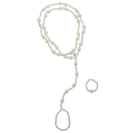 Faux Pearl Slave Anklet