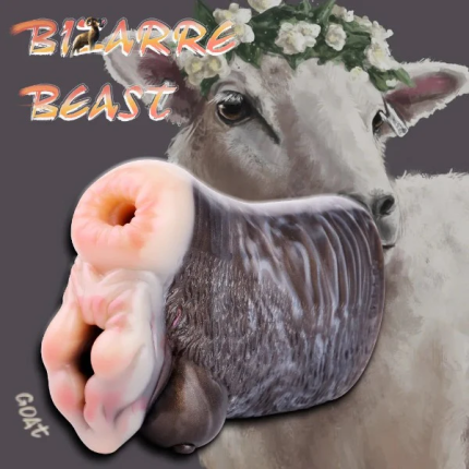 Goat Pocket Pussy Male Masturbator - Silicone Animal Vagina Blowjob Masturbation Cup